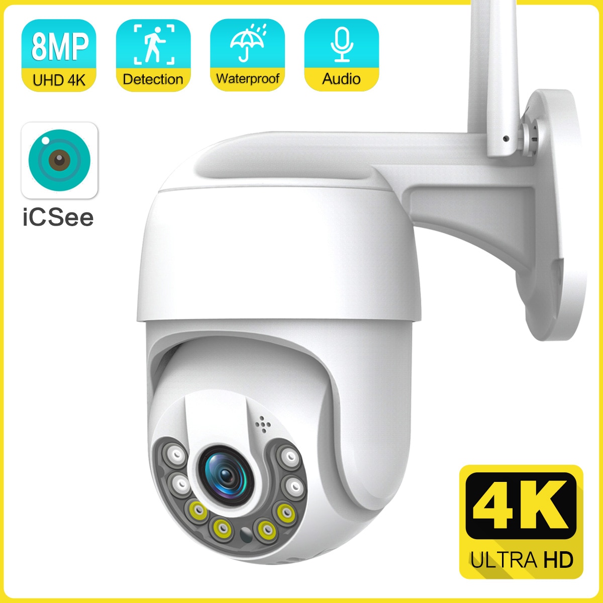 Aexit Vigilancia interior al aire libre al aire libre al aire libre de la  prenda impermeable de la cámara CCTV de la seguridad del IR